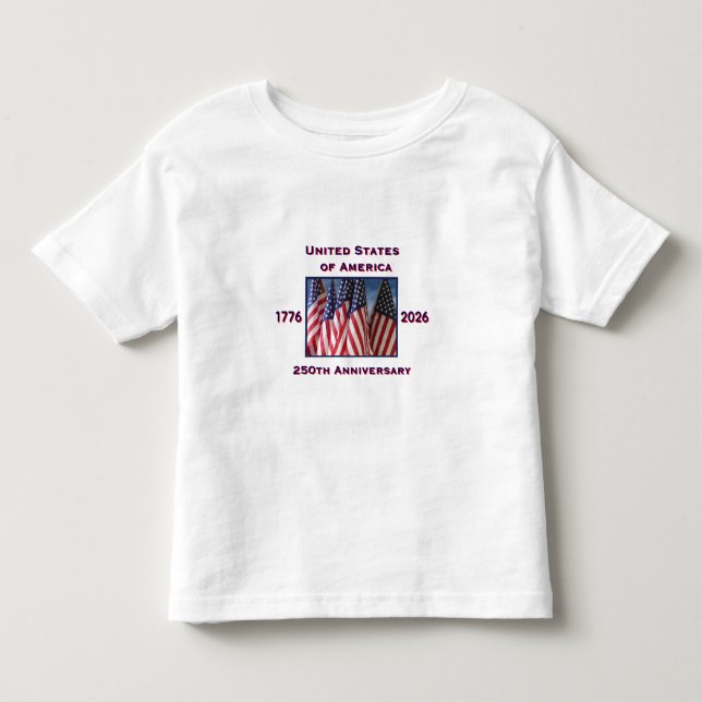 Camiseta De Bebé 250° Aniversario Patriótico de los Estados Unidos (Anverso)