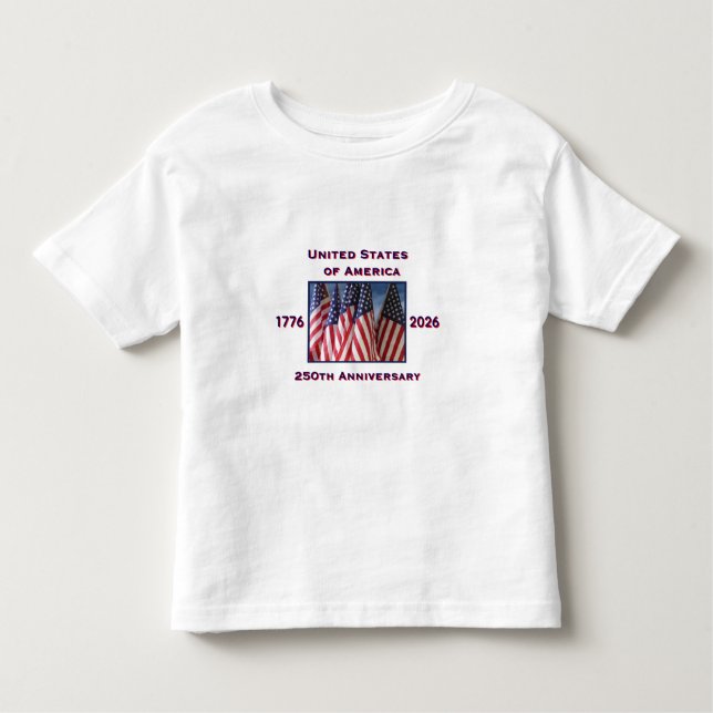 Camiseta De Bebé 250 Aniversario USA Patriótico  (Anverso)