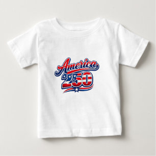 Camiseta De Bebé 250 Años de Libertad – EE. UU. 1776–2026 Patriótic