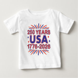 Camiseta De Bebé 250 años EE.UU.   1776-2026 Semiquincentenario
