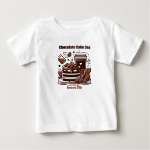 Camiseta De Bebé 27 de enero - Día del pastel de chocolate