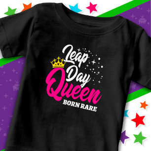 Camiseta De Bebé 29 Feb. Día del Salto Reina Año Año Cumpleaños Nac