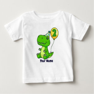 Camiseta De Bebé 2.º Balón T-Rex de cumpleaños