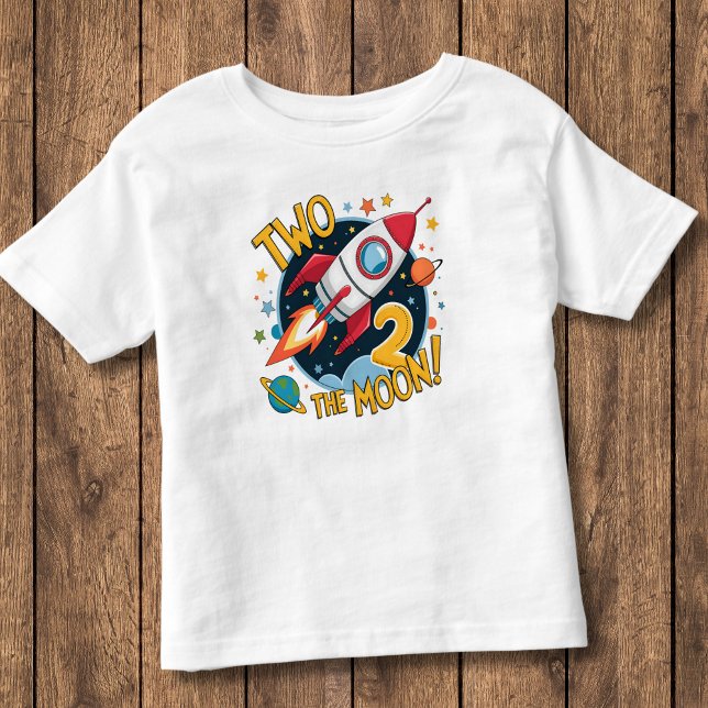 Camiseta De Bebé 2.º Birthay Dos la Luna (Subido por el creador)