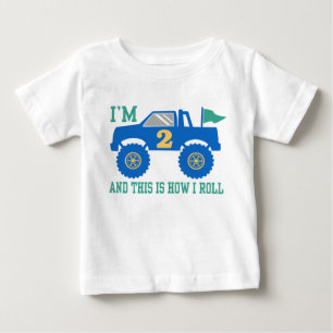Camiseta De Bebé 2.º Camión Monstruo de Cumpleaños