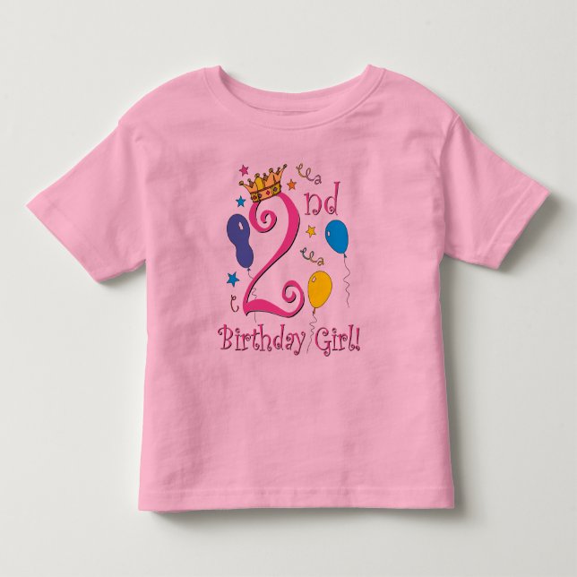 Camiseta De Bebé ¡2.º Chica de cumpleaños! (Anverso)