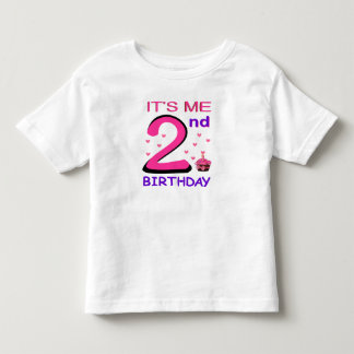 Camiseta De Bebé 2.º cumpleaños Baby Tshirt lindo rosa