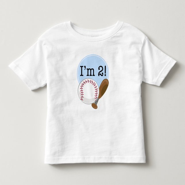 Camiseta De Bebé 2.º cumpleaños de niños de béisbol (Anverso)