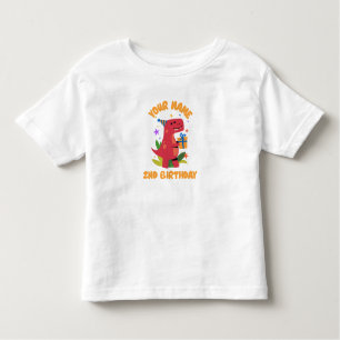 Camiseta De Bebé 2.º cumpleaños Dino