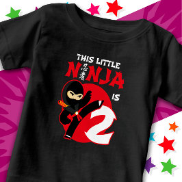 Camiseta De Bebé 2.º cumpleaños Fiesta de niños de 2 años, Ninja 2