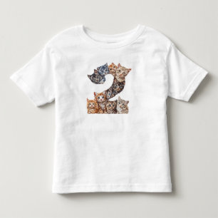 Camiseta De Bebé 2.º Cumpleaños Gatitos Temáticos Niños De 2 Años