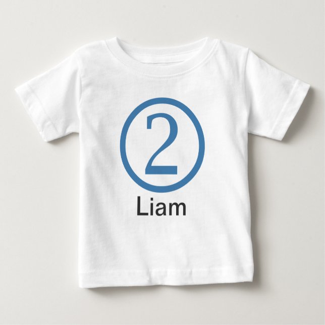 Camiseta De Bebé 2.º Personalizable de cumpleaños (Anverso)
