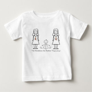 Camiseta De Bebé 2 mamáes son mejores de 1