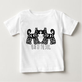 Camiseta De Bebé 2 Perros Para El Año Nuevo Chino 2018 W Tee Bebé