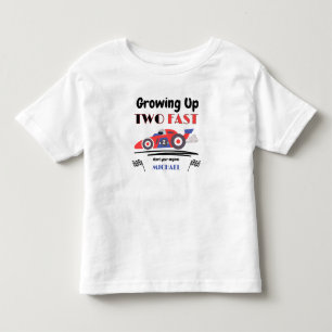 Camiseta De Bebé 2do Cumpleaños Creciendo Demasiado Rápido Coche de