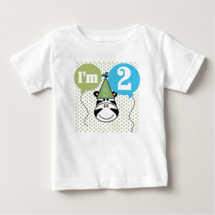 Camiseta De Bebé 2do cumpleaños de la cebra