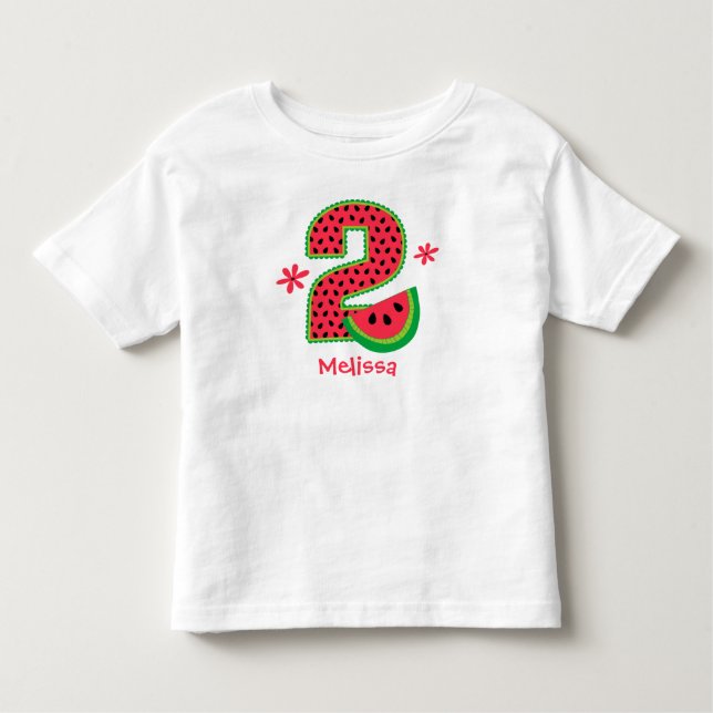 Camiseta De Bebé 2do cumpleaños de la sandía (Anverso)
