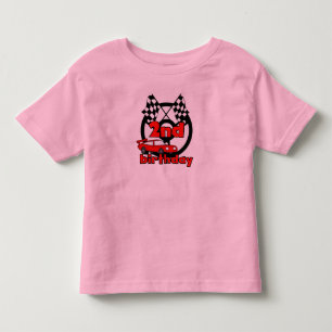 Camiseta De Bebé 2do cumpleaños de las carreras de coches