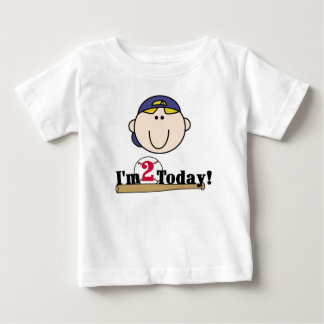 Camiseta De Bebé 2do cumpleaños del béisbol rubio