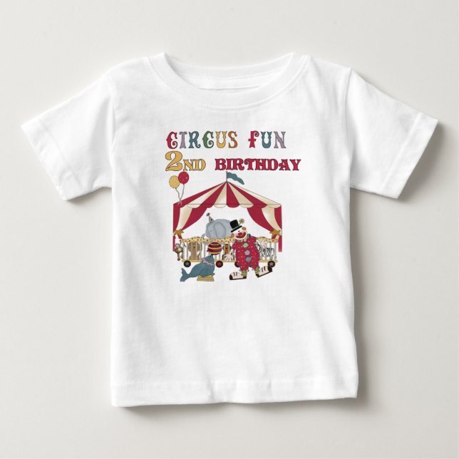 Camiseta De Bebé 2do cumpleaños del circo (Anverso)