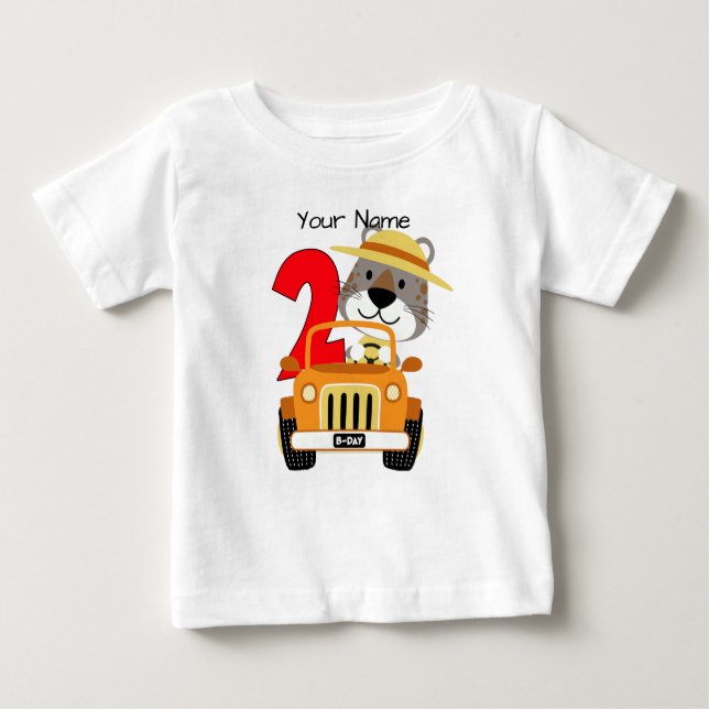 Camiseta De Bebé 2do cumpleaños del safari (Anverso)