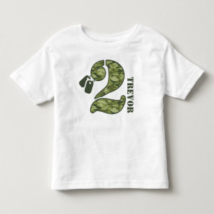 Camiseta De Bebé 2do cumpleaños verde de Camo