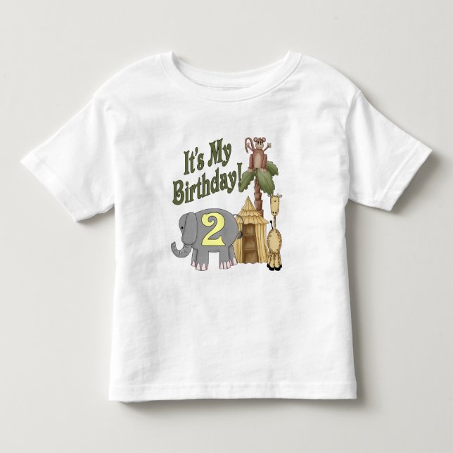 Camiseta De Bebé 2do Safari del cumpleaños (Anverso)