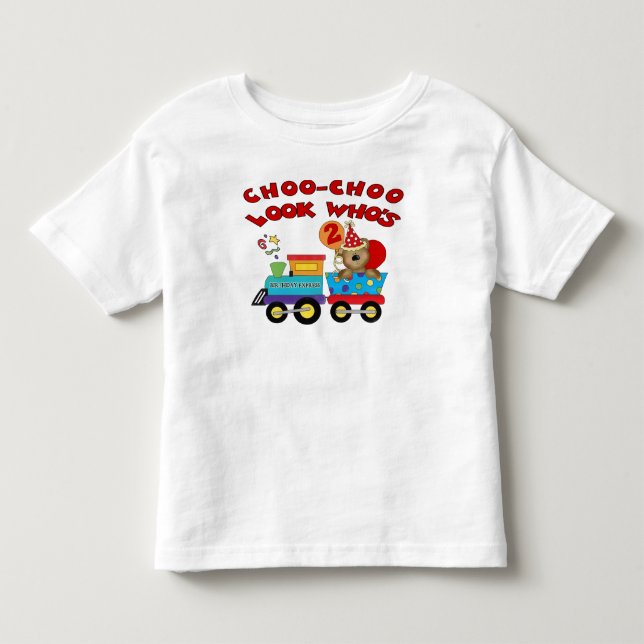 Camiseta De Bebé 2do tren del oso del cumpleaños (Anverso)