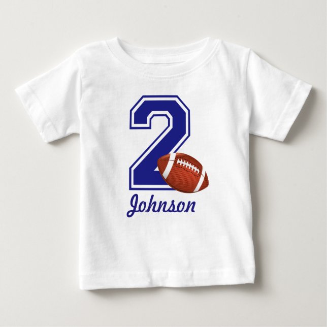Camiseta De Bebé 2nd Birthday boy football personalized (Anverso)