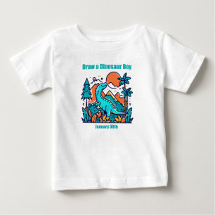 Camiseta De Bebé 30 de enero - Dibujar un Día de los Dinosaurios