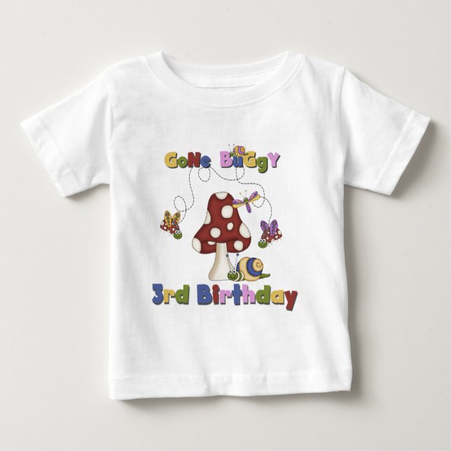 Camiseta De Bebé 3.ᵉʳ Bug Birthday Tshirts y regalos (Anverso)