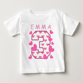 Camiseta De Bebé 3.ᵉʳ cumpleaños con el nombre personalizado A04 de