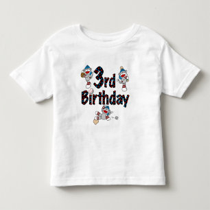 Camiseta De Bebé 3.ᵉʳ cumpleaños del Béisbol de los monos Sock