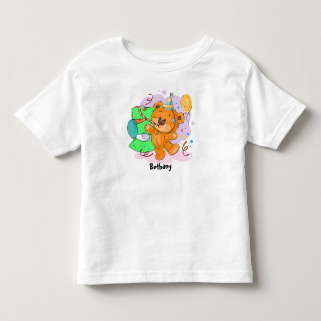 Camiseta De Bebé 3.ᵉʳ cumpleaños Teddy Bear (Anverso)