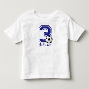 Camiseta De Bebé 3.ᵉʳ futbol masculino de cumpleaños, fútbol person
