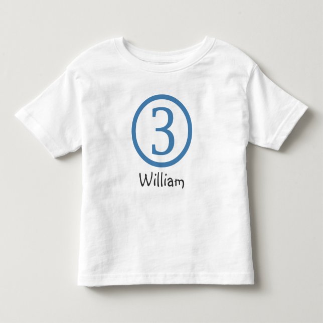 Camiseta De Bebé 3.ᵉʳ Personalizable de cumpleaños (Anverso)