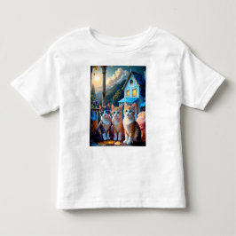 Camiseta De Bebé 3 adorables gatitos diseñados por artistas