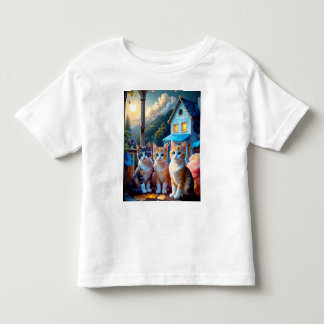 Camiseta De Bebé 3 adorables gatitos diseñados por artistas