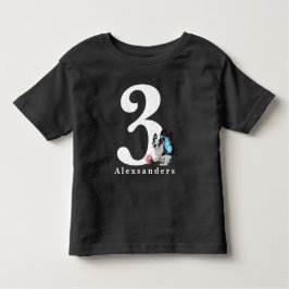Camiseta De Bebé 3 años de edad, 3 años de edad, lechón de mariposa