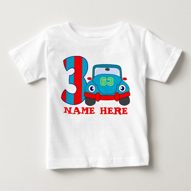 Camiseta De Bebé 3 años del cumpleaños (Anverso)
