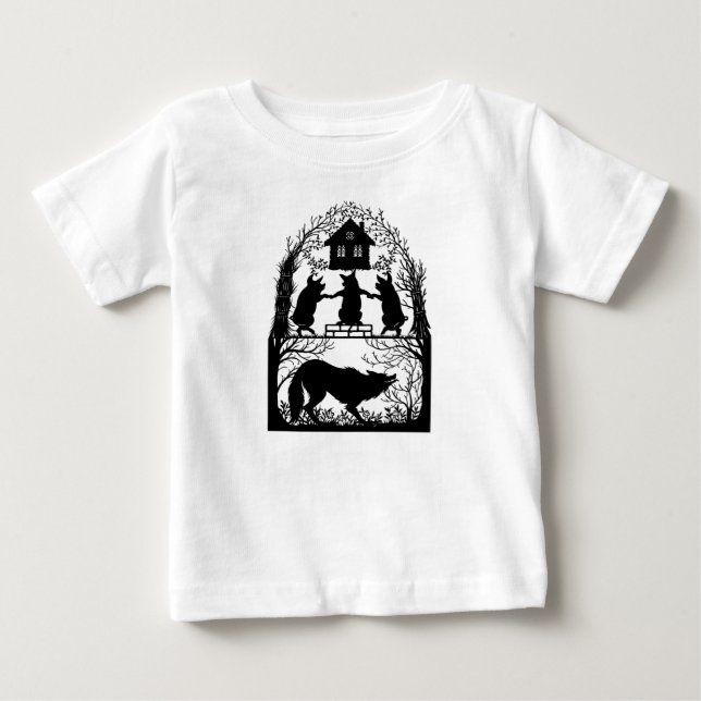 Camiseta De Bebé 3 Cerditos Bebé Camiseta (Anverso)
