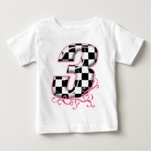 Camiseta De Bebé 3 de color rosa