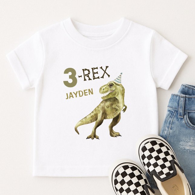 Camiseta De Bebé 3-Rex Cute Dinosaur Tres Rex Nacimiento (Subido por el creador)