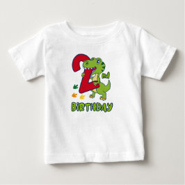 Camiseta De Bebé 3rd birthday dinosaur