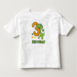 Camiseta De Bebé 3rd birthday dinosaur