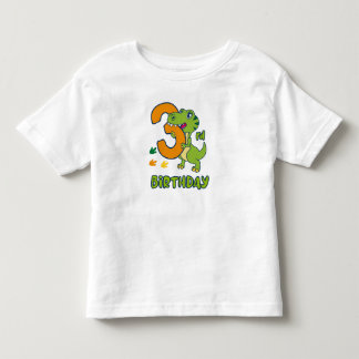 Camiseta De Bebé 3rd birthday dinosaur 