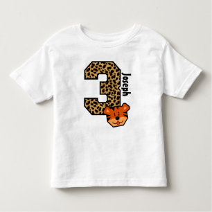 Camiseta De Bebé 3ro Cumpleaños Camo y tigre tres años