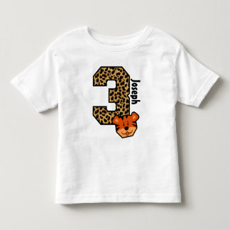 Camiseta De Bebé 3ro Cumpleaños Camo y tigre tres años