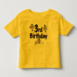 Camiseta De Bebé 3ro Cumpleaños del béisbol del mono del calcetín