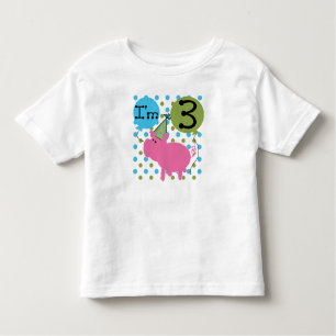 Camiseta De Bebé 3ro cumpleaños del cerdo